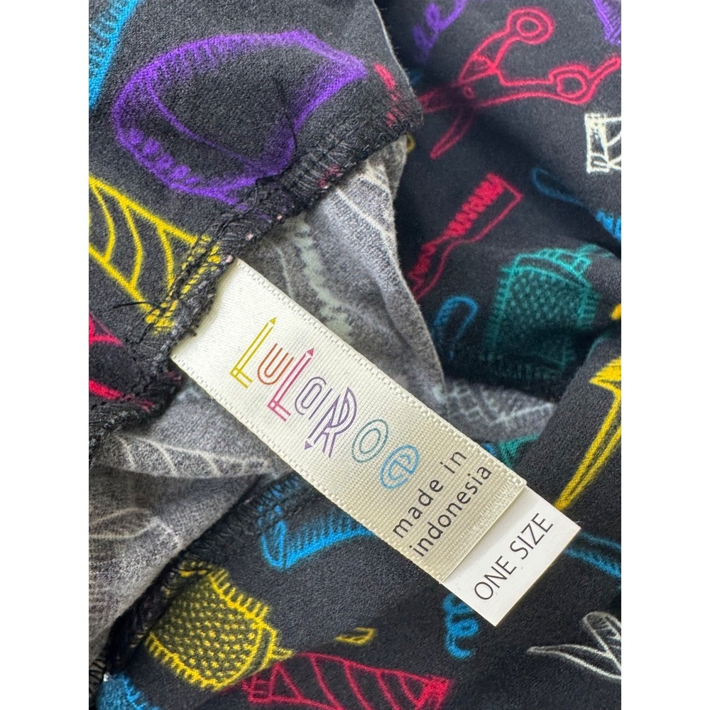 New LuLaRoe Mystery Leggings hairdresser Stylist Brush Scissors Stretch OS - Picture 4 of 8